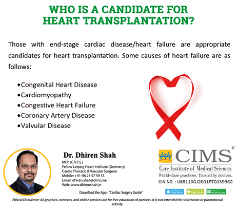 Who is a candidate for heart transplantation?