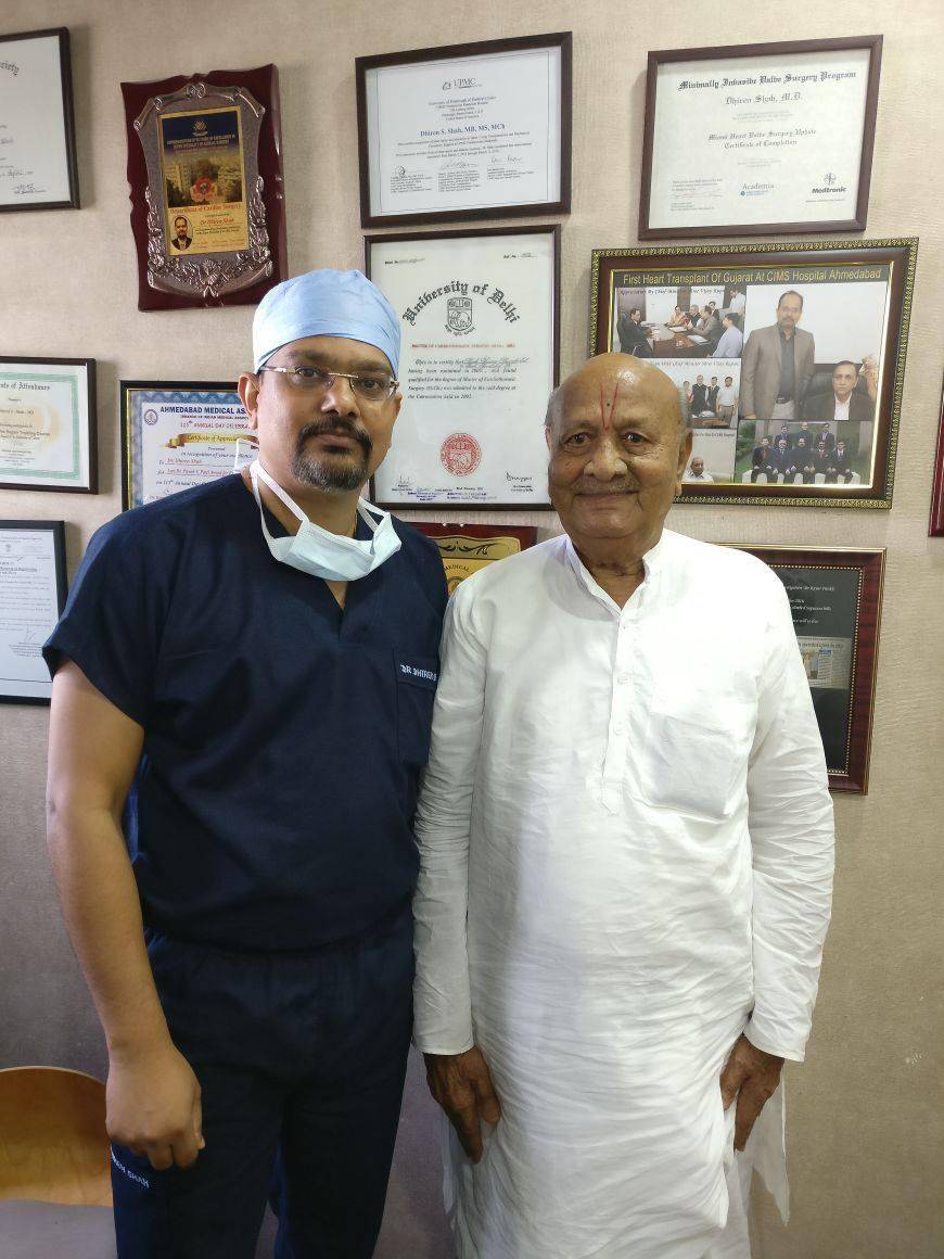 India’s first Trans Aortic TAVI (Valve replacement without open heart surgery) patient in follow-up after 3 years. He is in the best health condition with normal valve and heart function.