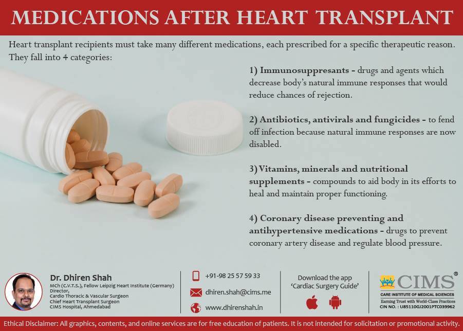 medicine after heart transplant