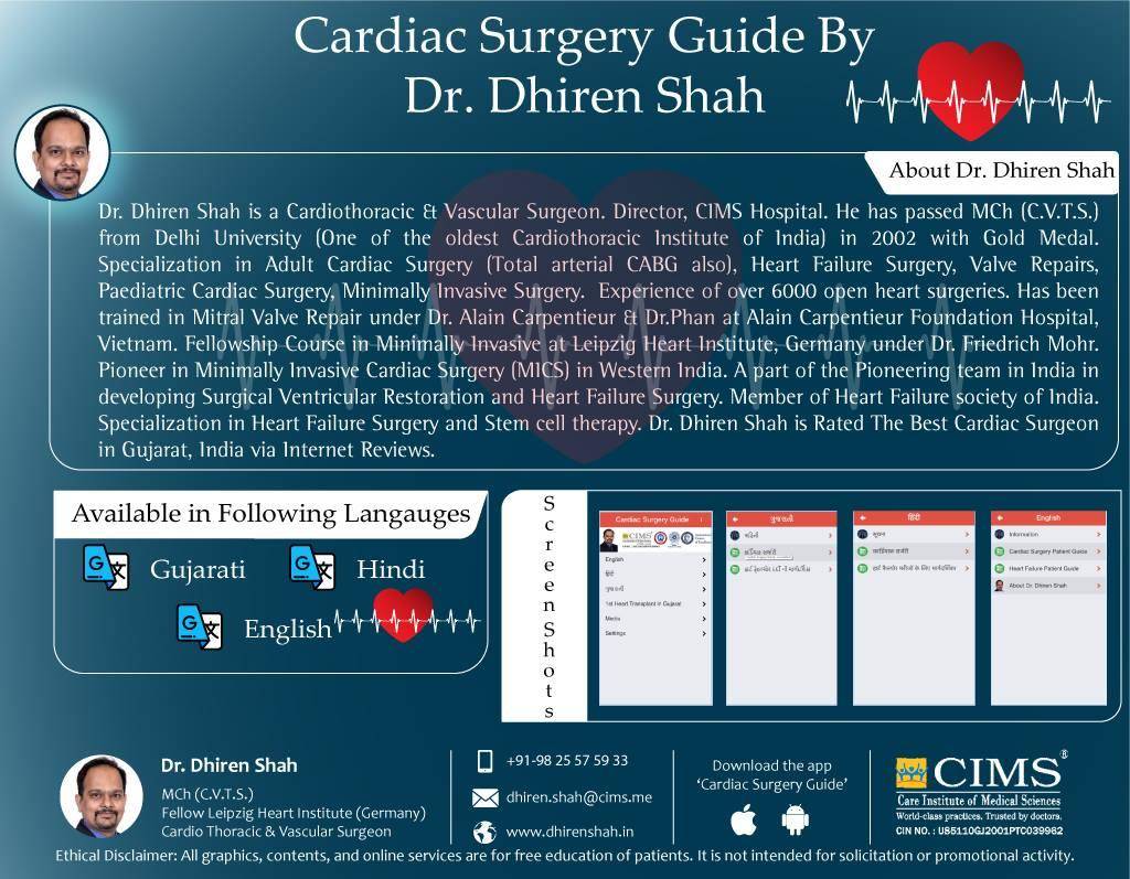 Download my mobile app today on both Google Play Store & iOS Store : Cardiac Surgery Guide By Dr Dhiren Shah