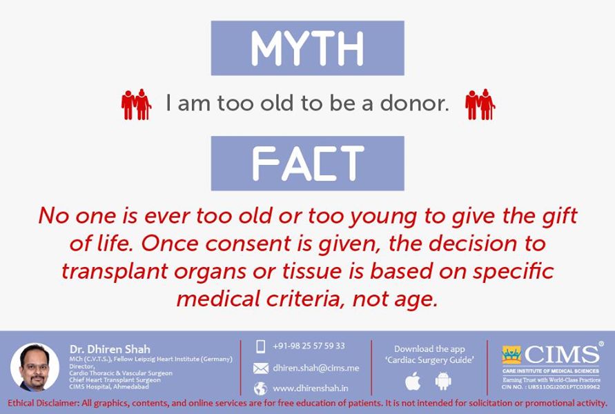 Myth vs fact about organ donation.
