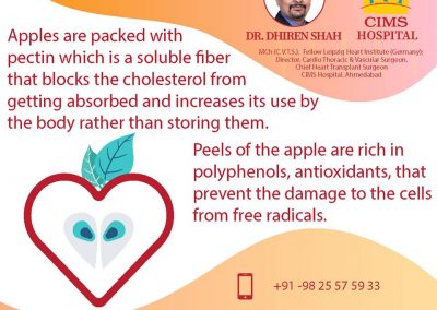 Know how are the apples beneficial for your heart health.