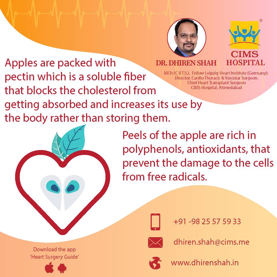 Know how are the apples beneficial for your heart health.  