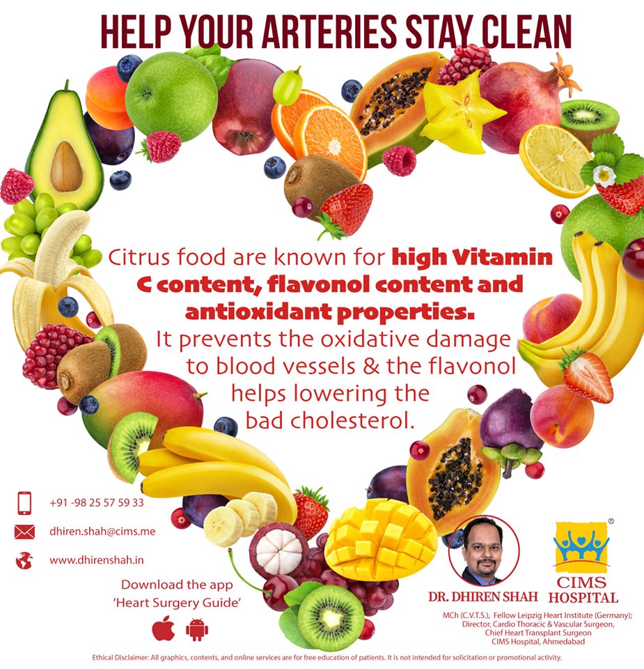 Help your arteries stay clean, include citrus food in your diet!